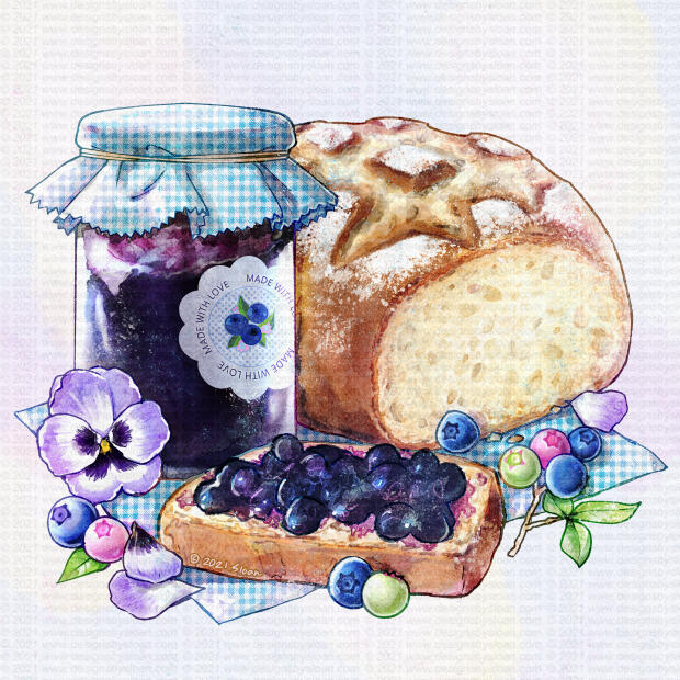 Blueberry Breakfast Bread &amp; Jam, 2021