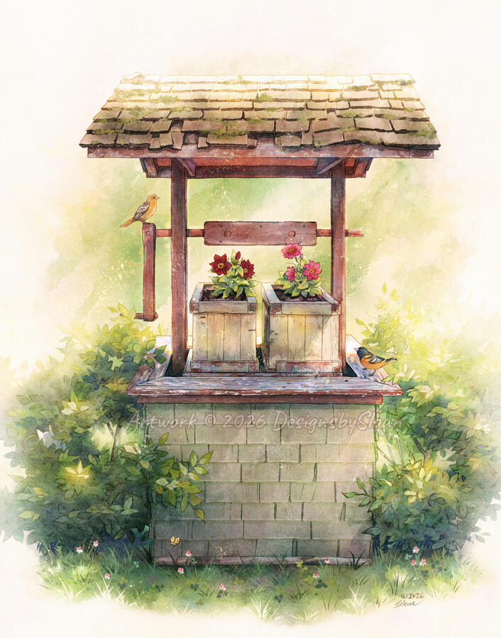 The Wishing Well - inspired by the planter well on my grandparent's acreage. 2026