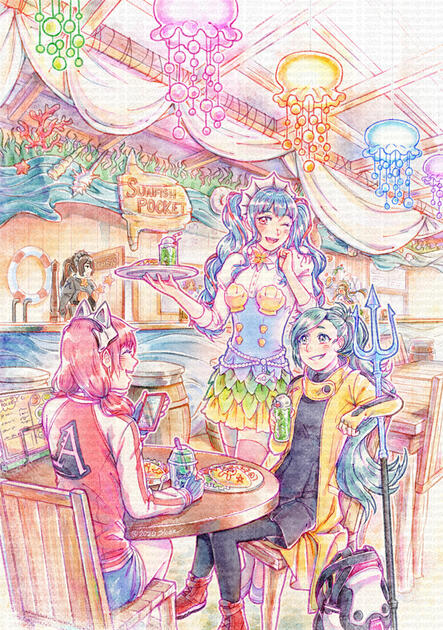 Zine: Psycin' in the ZaiNE charity zine (Ai: The Somnium Files fan art). 2020