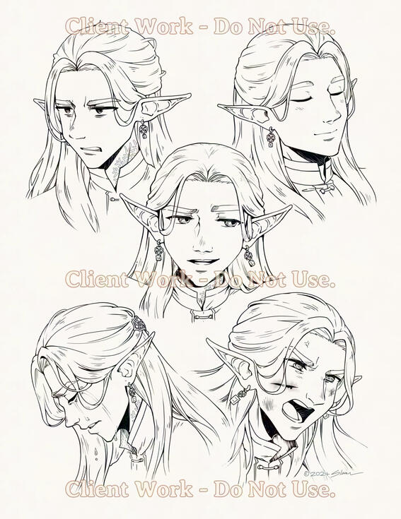 2024. Lined expression sheet